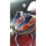 Baskets feiyue 41 bleu rouge blanc