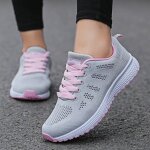 Baskets plates en maille pour femmes, chaussures vulcanisées, blanches, décontractées, respirantes, pour ... Baskets plates en maille pour femmes, chaussures vulcanisées, blanches, décontractées, respirantes, pour ...