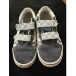 Baskets � scratchs � carreaux bleus / blancs 32 vans.
