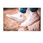 Baskets tennis sneakers toile denim converse allstar chuck taylor usa blanc sport detente ville leger ...