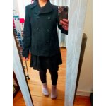 Beau manteau / veste noir en laine recycle 34 (grand)