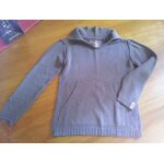 Tr�s beau pull oka�di couleur taupe taille 8ans , joli col ouvert
