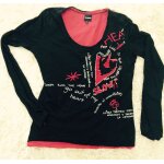 Bel ensemble jupe (ts) & top (tm) desigual coton noir / rouge Bel ensemble jupe (ts) & top (tm) desigual coton noir / rouge