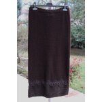 Belle jupe longue stella forest style jupon en soie marron rehauss�e de dentelle. mod�le doubl�, fermeture ...