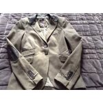 Trs belle veste vintage zara woman kaki / taupe ts - col & coude type cuir marron