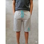Bermuda gris en sweat taille �lastiqu�e avec cordon 12 ans hm