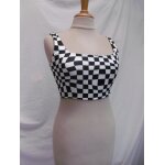 Bershka top court brassire damier t s