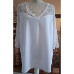 Blouse blanche grande taille avec de la dentelle