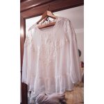 Blouse blanche translucide mi dentelles 42 xl rick cardona.
