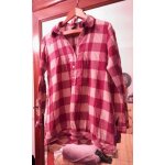 Blouse  carreaux bordeaux / crmes 38 m naf naf.