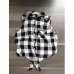 Blouse  carreaux noirs et blancs 10 ans h&m