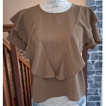 Blouse courte fluide kaki