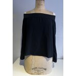 Blouse femme zara manches longues marque : zara taille : s couleur : noir, dimension : longueur 45 cm, ...