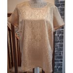 Blouse fluide dor�e � l'imprim� jacquard
