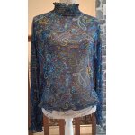 Blouse fluide transparente imprim� cachemire