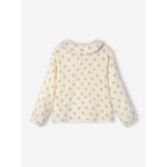 Blouse imprime fleurs fille - cru (vertbaudet)