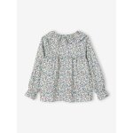 Blouse imprimée fleurs fille - Écru (vertbaudet) Blouse imprimée fleurs fille - Écru (vertbaudet)