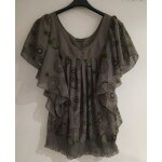 Blouse manches courtes  volants s