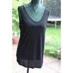 Neuve , blouse promod noire avec dentelle devant et dos. taille �tiquet�e:38.