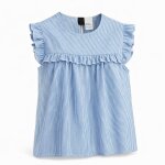 Blouse ray�e blanche et bleue shein taille s / 36