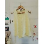 Blouse sans manches jaune 42 xl naf naf.