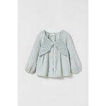 Blouse texture avec dentelle bleu deau (zara)