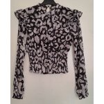 Blouse transparente bicolore tissu froissé Blouse transparente bicolore tissu froissé