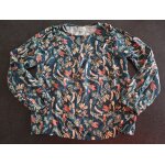 Blouse vert fonc� imprim�  tropical  vertbaudet - 9 ans