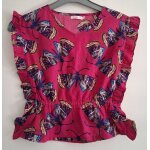 Blouse volant�e imprim�e de papillons