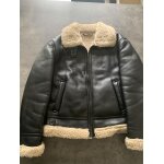 Blouson aviateur effet cuir zara taille l int�rieur mouton synth�tique