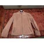 Blouson beige en peau et fausse fourrure c&a taille s