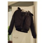 Blouson bomber redskins noir capuche fourrure taille m