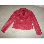 Blouson burton style perfecto, cuir rouge taille 38 tbe