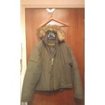 Blouson � capuche bord fourr� amovible timberland weatheargear, taille l / g, coloris vert kaki, int�rieur ...