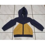 Blouson � capuche gar�on int�rieur polaire orchestra tableur marine et jaune taille 18 mois