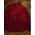 Blouson christine laure rouge taille 2, l53cm, effet matelassé Blouson christine laure rouge taille 2, l53cm, effet matelassé
