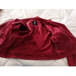 Blouson court rouge femme simili cuir marque tex