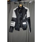 Blouson cuir clout fashion