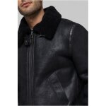 Blouson cuir homme redskins reagan queenstown couleurs grise / noire - taille m - mouton retourn - occasion ...