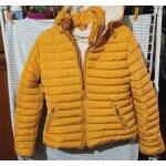 Blouson femme -  ; tissa�a  ; - fourr� - a capuche - en polyester - jaune / orange - taille 40