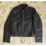 Blouson homme en cuir d'agneau véritable - the kooples taille 44 noir - gear leather jacket for men Blouson homme en cuir d'agneau véritable - the kooples taille 44 noir - gear leather jacket for men