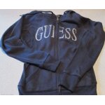 Blouson l�ger � capuche guess, mod�le new ella zip - taille s / 36 - inscription guess et strass argent�s ...