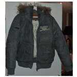 Blouson redskins vert kaki - parka � capuche fourrure - style aviateur & chaud