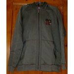 Blouson zipp avec capuche - canda de chez c & a - taille l - marron avec motif hockey du ct gauche ...