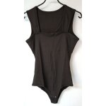 Body noir sans manches avec col carr� - m