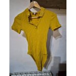 Body avec pressions ocre femme jennyfer m jaine moutarde