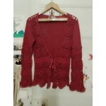 Bolro en broderie rose framboise 40 l bleu bonheur.
