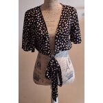 Bolro court et fluide noir et blanc