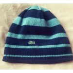 Bonnet lacoste ray bleu marine et bleu clair