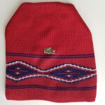 Bonnet rouge vintage 70's lacoste